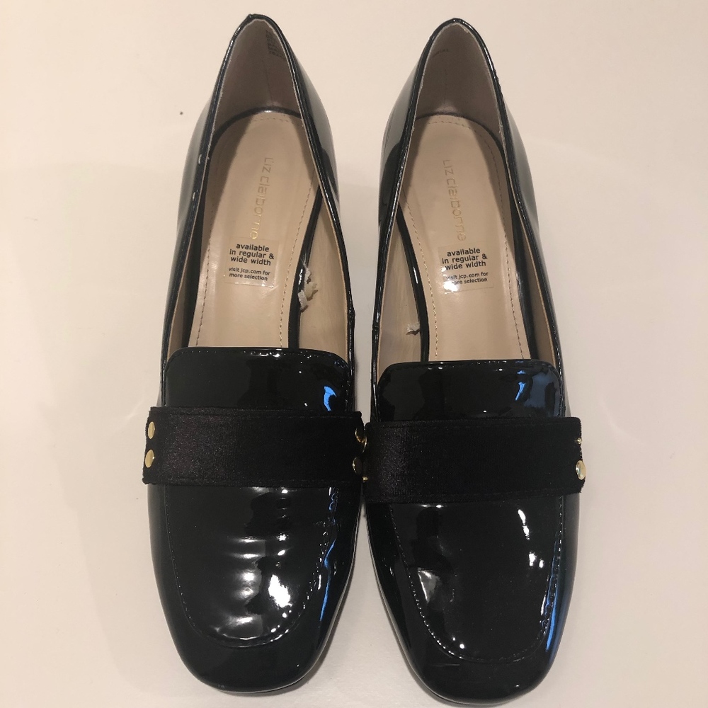 🍉Liz Claiborne Block Heel Patent Leather Shoes 7M
